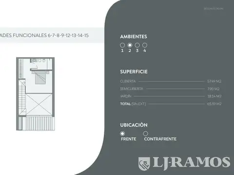 Departamento en Venta de 2 ambientes