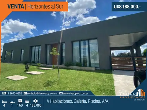 Venta Casa - 4 Habitaciones Piscina A/A - Horizontes al Sur