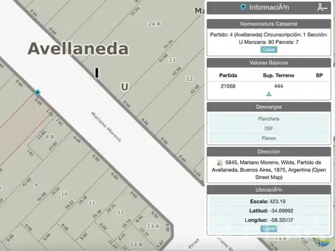 MARIANO MORENO  al 5800