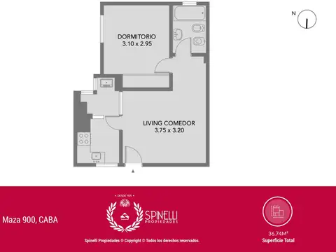 Departamento en Alquiler de 2 ambientes