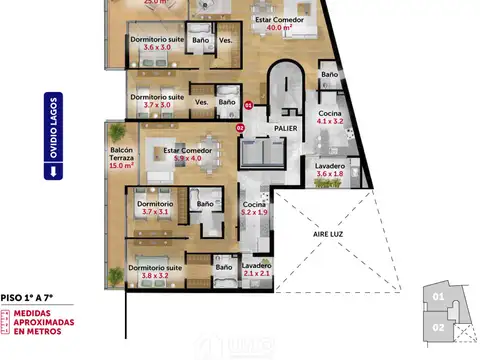 Departamento 3 ambientes con 3 baños