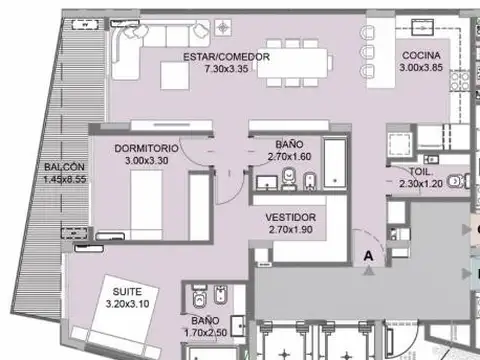 Venta Dpto 3 amb en POZO Las Cañitas