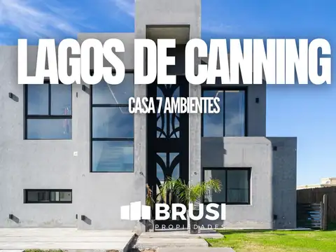 CASA EN VENTA EN LAGOS DE CANNING - 7 AMBIENTES A ESTRENAR CON PILETA