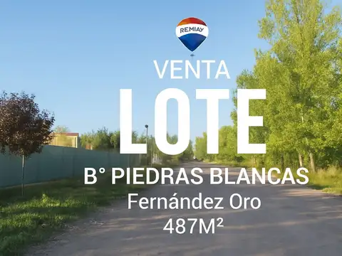 VENTA LOTE PIEDRAS BLANCAS, FERNANDEZ ORO