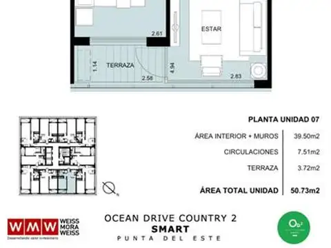 Departamento 2 ambientes con 1 baño