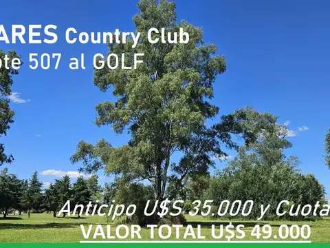 IMPERDIBLE LOTE al Golf en PINARES COUNTRY