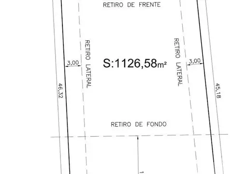 Terreno en Venta 23  mts Frente