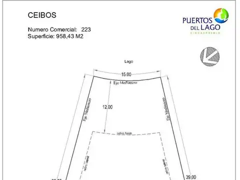 Lote  al agua en venta Barrio Ceibos , Puertos del lago