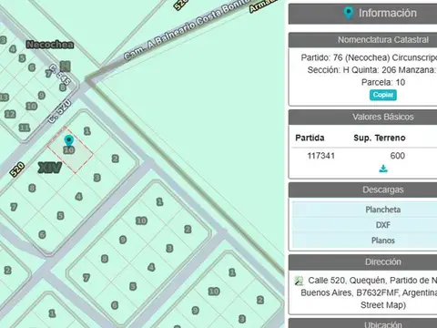 Venta Lote 600mts2 barrio Altos del Faro Quequén