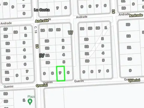 Terreno en Venta 16  mts Frente