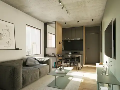 Departamento 2 ambientes con 1 baño