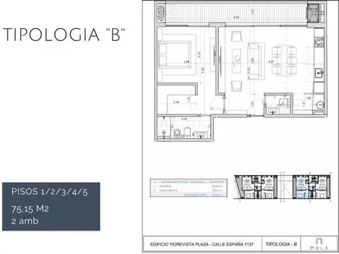 Venta Departamento 2 ambientes Tigre en Construccion