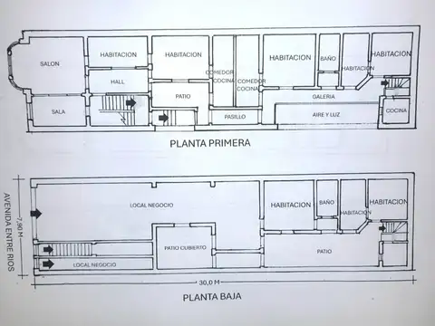 RETASADO  AMPLIO LOCAL DE EPOCA CON ESTILO,  3 PISOS CON VIVIENDA. MUY COMERCIAL!