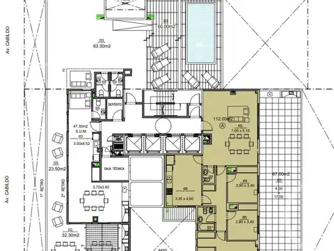 Departamento 3 ambientes con 2 baños