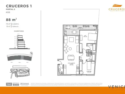 Departamento en Venta de 3 ambientes