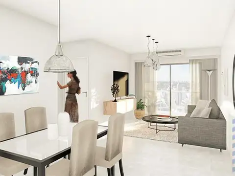 Departamento 2 ambientes con 1 baño