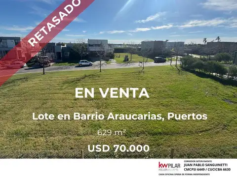 Lote en Venta en Barrio Araucarias, Puertos, Escobar