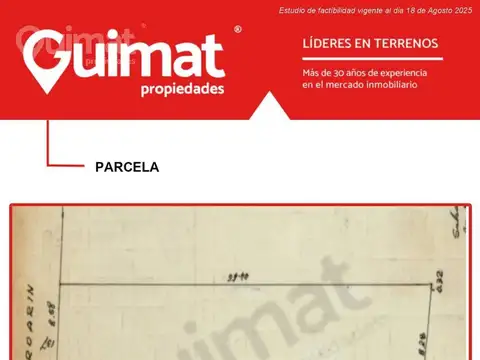 Excelente Terreno en Paternal- Lideres en Terrenos