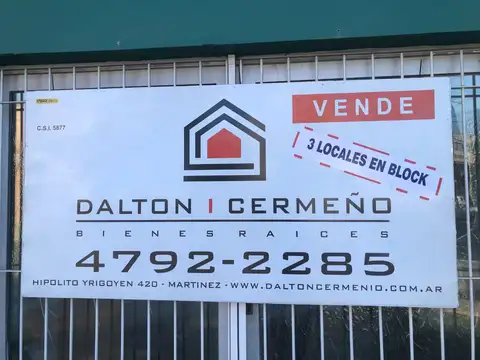 3 locales en block en la esquina de Avenida Uzal y calle San Lorenzo! Cerca de Panamericana!