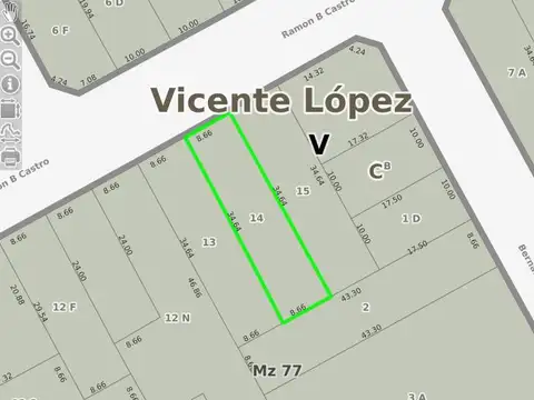 Terreno en Venta en Olivos, USD 154.000