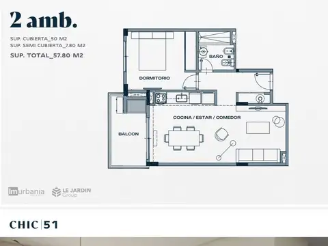 Departamento en Venta con 1 cocheras