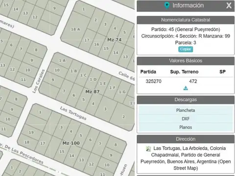 Terreno en Venta en Barrio Chapadmalal, USD 22.500