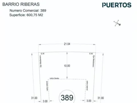 Lote en venta Puerto Barrio Riberas