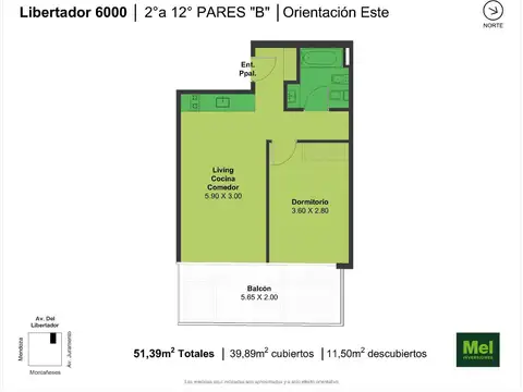 Libertador 6000, Piso 2