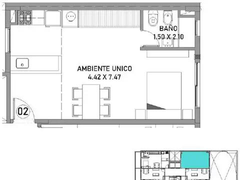 Departamento en Venta en Rosario, USD 51.000