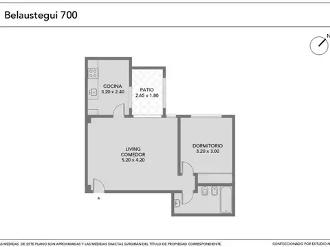 Departamento en Venta de 1 dormitorio