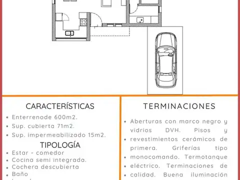 Casa en Venta con 1 cochera