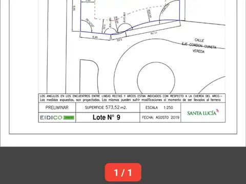 Terreno en Venta en Pilar del Este - Santa Lucia, USD 29.500