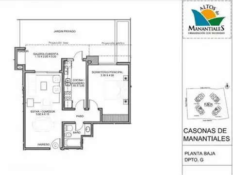 Departamento en Venta de 2 ambientes