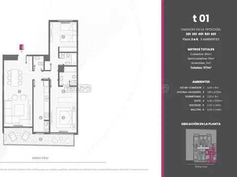 Departamento en Venta en Palermo, USD 421.200