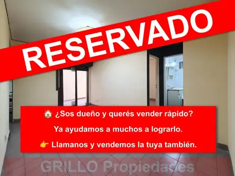 Gualeguaychú 2071. Departamento 2 ambientes con patio. Cocina independiente.