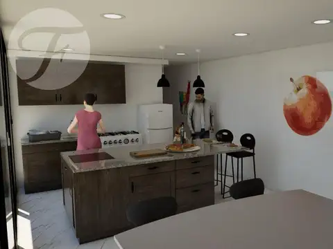 Departamento 2 ambientes con 1 baño