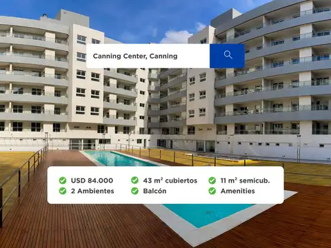 DEPARTAMENTO 2 AMBIENTES VENTA CANNING A ESTRENAR