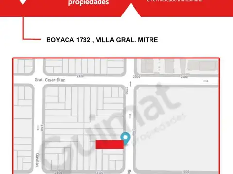 Terreno en Venta en Villa General Mitre, USD 295.000