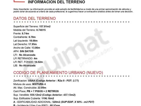 Terreno en Venta de 157,0 m2