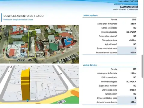 Terreno en Venta en Villa Lugano, USD 499.000