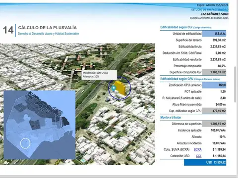 Terreno en Venta de 399,0 m2