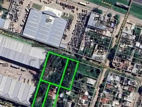 VENTA LOTE MORENO IDEAL GALPON, DEPOSITO O LOTEO a pasos de COLECTORA