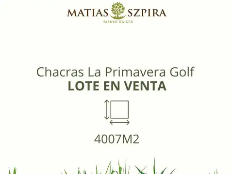 Lote en Venta Chacras La Primavera