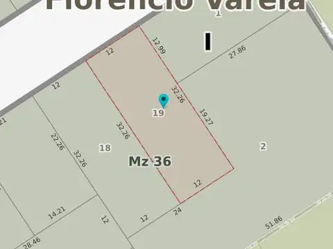 Terreno en Venta 12  mts Frente