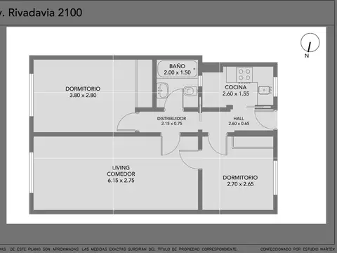 Departamento en Venta de 2 dormitorios