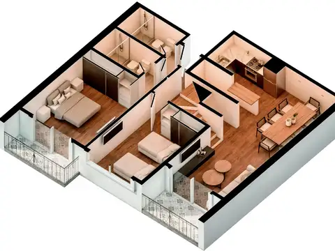 Departamento en Venta de 1 dormitorio