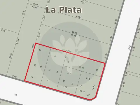 VENDEMOS TERRENO EN CALLE 22 ESQUINA 453 DE CITY BELL UBICADO ENTRE CAMINOS.