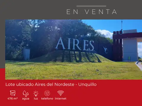Lote ubicado en Barrio Aires de Nordeste – Unquillo