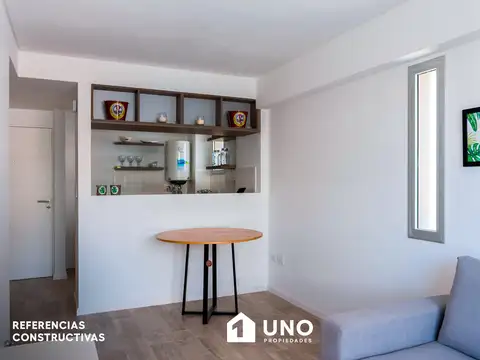 Departamento 2 ambientes con 1 baño