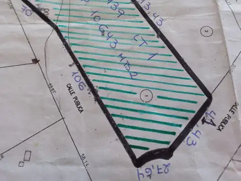 Terreno en Venta 153  mts Fondo